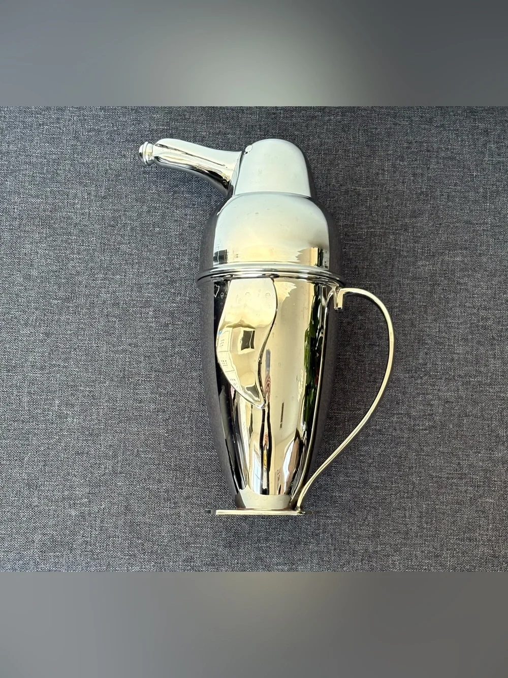 Restoration Hardware Large Silver Penguin Shaker in Original Box